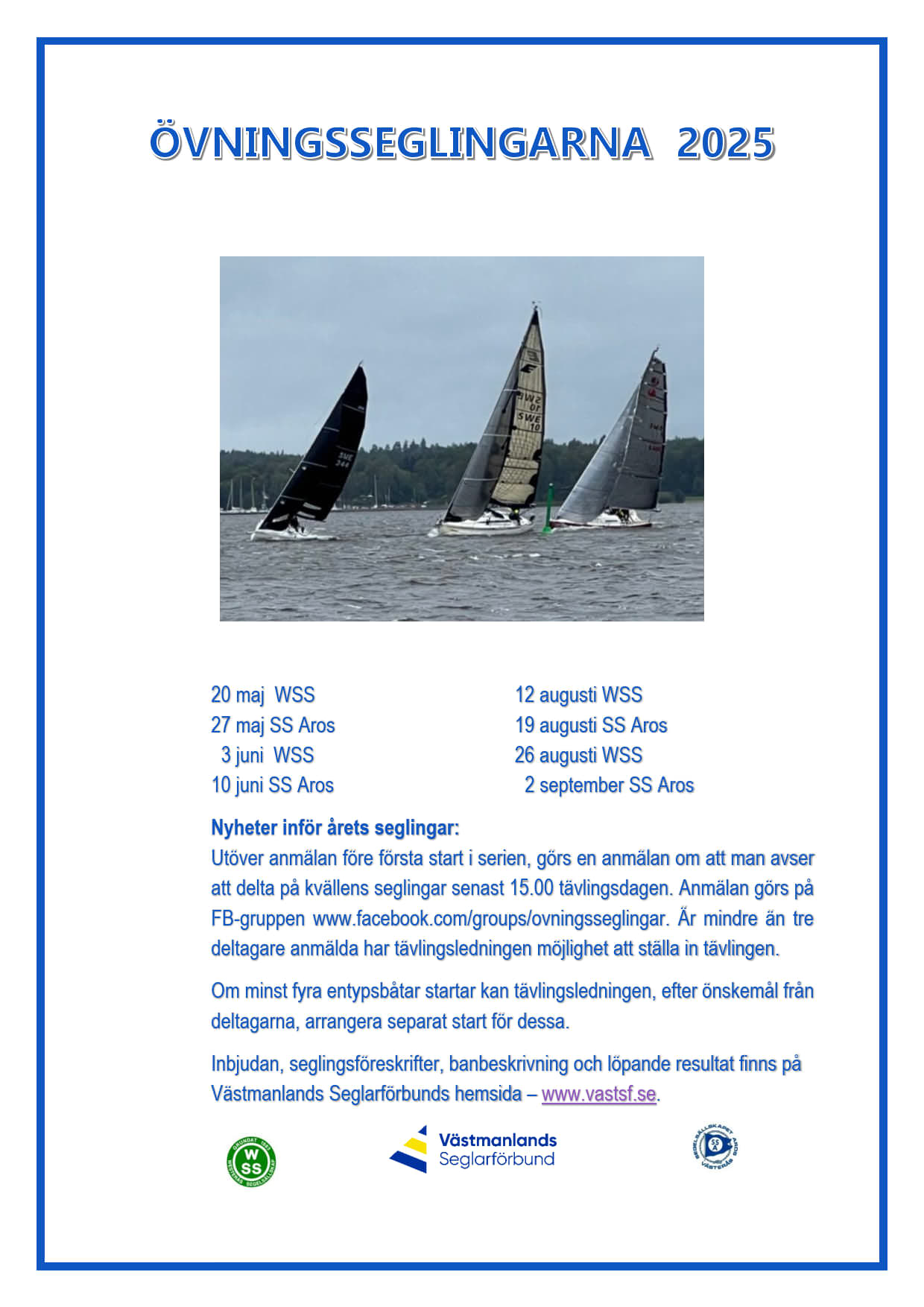 Affish Övningsseglingar 2025 Affish Övningsseglingar 2025